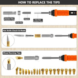 Wood Burning Tool Kit, K KERNOWO 76Pcs Pyrography Wood Burning Kit 70W Adjustable Temperature Pyrography Pen, DIY Creative Tools Stippling Kit for Embossing, Carving, Pyrography for Beginners K KERNOWO