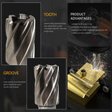 Luckyway 7/8 Inch Diameter x 1 Inch Depth of Cut Cyclone High Speed Steel Annular Cutter, 3/4 Inch Weldon Shank Luckyway