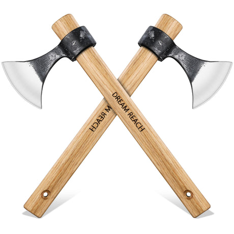 Dream Reach Throwing Axes 2 Pack, Professional 15" Throwing Tomahawk Axe Throwing Game for Backyard, High Carbon Steel Detachable Throwing Hatchet Set for Adults for Competition and Recreation Dream Reach