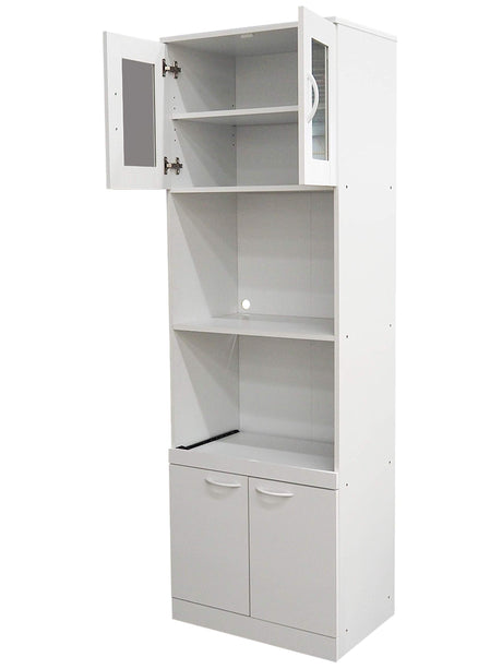 Kings Brand Furniture - Danbury Tall Kitchen Pantry, Microwave Storage Cabinet, White Kings Brand Furniture