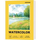 Watercolor Paper Pad, 9"x12" Water Color Paper, Easter Gifts, 20 Sheets Artist Drawing Sketch Book, 140lb/300gsm Art Supplies for Kid Adult, Watercolor Paint Set, Canvas Painting, Journal, Class Stuff Donyang