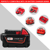 WORTHMAH 2 Pack 5.0Ah 18V Replacement Batteries and Charger Replacement for Milwaukee M18 Lithium Ion Battery Compatible with Milwaukee 48-11-1815 48-11-1820 48-11-1828 Cordless Power Tools Worthmah