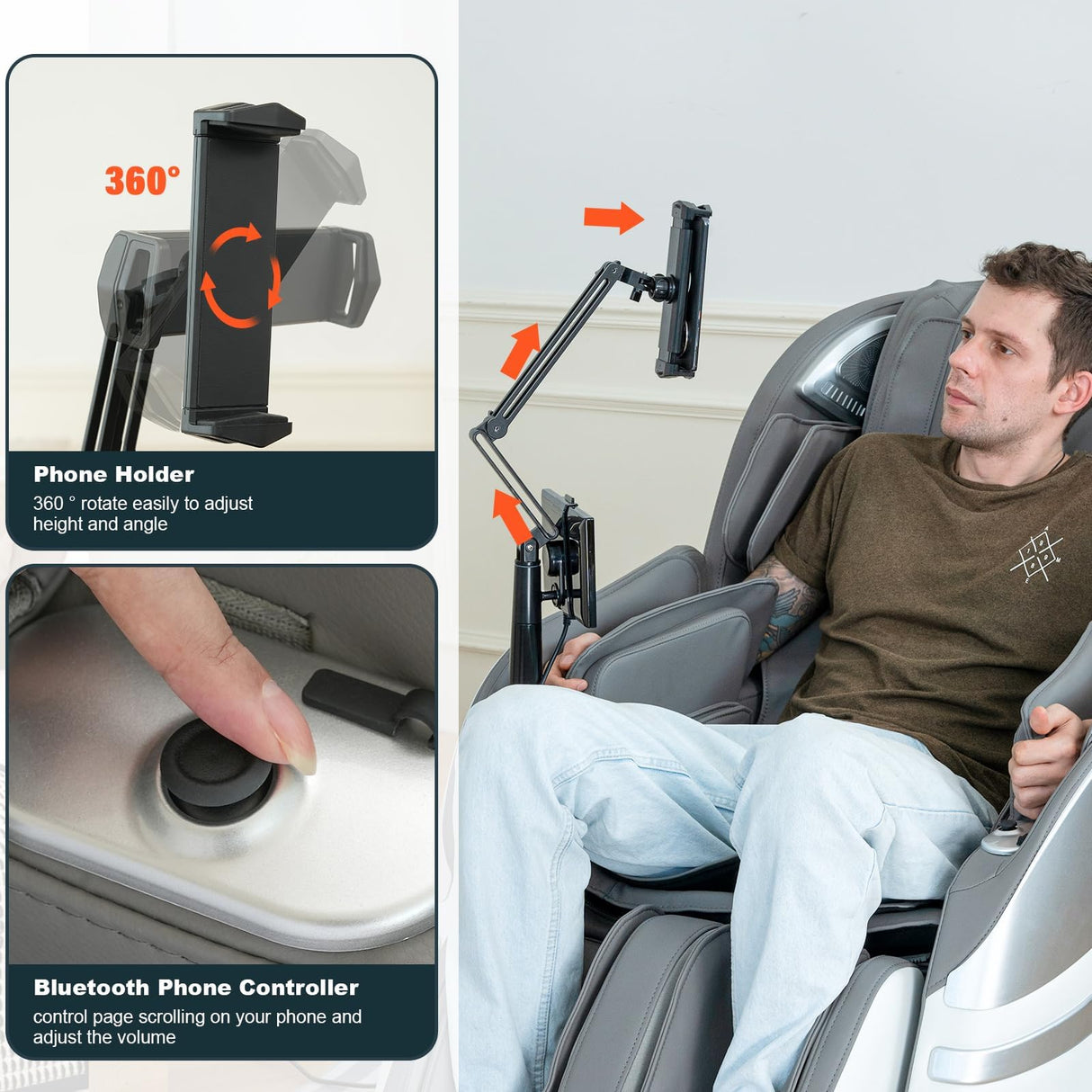 KTENTITO 2025 Massage Chair Full Body, 4D Zero Gravity Massage Chairs SL Track Shiatsu Massage Recliner Chair with Secure-Fit Arm Airbag, Waist & Calf Heating Voice Control Bluetooth Joystick G2 White KTENTITO