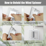 WindMage 12 Pack 3inch Sublimation Wind Spinner Blanks 3D Aluminum Metal Wind Sculpture Kinetic Spinners for Yard Garden Indoor Art Ornaments Xmas Hanging Decoration (Square) WindMage