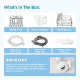 Midea MDC17P4CWW Portable Countertop Mini 5L Built-in Water Tank, No Hookup Needed, 360° Dual Spray,High-Temp steam wash, Dishwasher for Apartments& RVs, White Midea