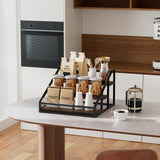 B4Life 3-Tier Liquor Bottle Display Shelf for Whiskey and Spirits - Retro Bar Shelves B4Life