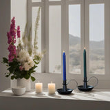 AlsoLife Retro Iron Taper Candle Holder，Black Candlestick Holders Candlelight Stand for Farmhouse Decor Home Wedding Party Table Decoration（2pcs） AlsoLife