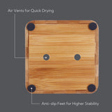 Deluxe Universal Knife Block with Slots for Scissors and Sharpening Rod - Eco-Friendly Bamboo Knife Holder For Safe, Space Saver Knives Storage - KITCHENDAO