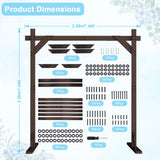 Kusamue Wooden Wedding Arch Frame 7.48 FT Square Wood Arch Wedding Arbor Backdrop for Ceremony Party Proposal Scene Garden Beach Forest Rustic Boho Decoration(7.48ft) Kusamue