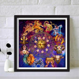 5D DIY Full Drill Constellation Diamond Art Aquarius Cross Stitch Zodiac Signs Embroidery Mosaic Kit Home Decor Wall Art Gifts Twelve 11.8x11.8 30x30 cm Better Selection