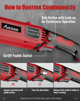 AVID POWER Angle Grinder 4-1/2 Inch 8.0 Amp 1000W Electric Grinder Tool 7-Variable-Speed Metal Grinder, 11,500 RPM, Paddle Switch with Lock-on Button, Cutting & Grinding Wheels and Side Handle AVID POWER