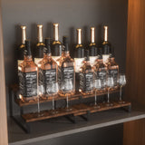 2 Pack 3 Tier Expandable Spice Rack Organizer (13.8” to 26”)Display Riser Stand, Kitchen Cabinet Countertop Pantry Coffee Bar Display Shelf for Spice, Liquor, Perfume, Makeup, Figure, Dolls Collection VOKEEH