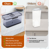 ANYPROLUS Bread Box for Homemade Bread, Bread Boxes for Kitchen Counter Airtight, Time Recording Bread Storage Container with Lid, Bread Containers Storage Airtight Loaf Bread Keeper, Grey ANYPROLUS