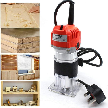 GOTOTOP Wood Router Tool Handheld Laminate Router 110V 30000R/Min Electric Hand Trimmer Wood Laminator Router Tool Set For Fast And Accurate Cut US Plug GOTOTOP
