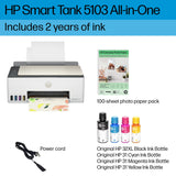 HP Smart Tank 5103 Wireless All-in-One Ink Tank Printer with 2 Years of Ink and 100sheets of Photo Paper Included, Print, scan, Copy, Best-for-Home, Refillable Ink Tank(5D1B2A) HP