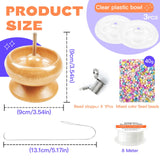 hobbyworker Bead Spinner, for Jewelry Bracelet Making, Seed Beads, Waist Beads Kit Line Quick Beading Tool (3 Trays 1 Bead Plugs) hobbyworker