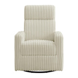 Oxford Baby Layton Glider/Recliner Nursery Chair, Corduroy Pearl White Oxford Baby