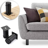 OwnMy 4PCS 4 Inch Stainless Steel Furniture Legs Feets Metal Cabinet Legs, Adjustable Round Metal Furniture Replacement Legs Corner Feets Heavy Duty Table Leg Extenders for Sofa Couch Chair OwnMy
