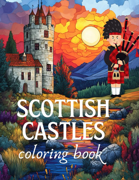 Scottish castles: Coloring book for adults 200 pages Majosta
