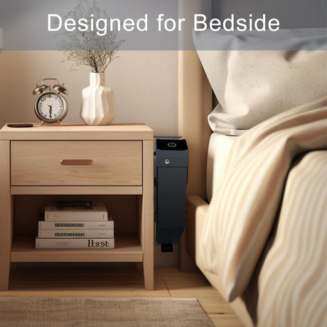 Gun Safe Biometric Quick Access Handgun Safes for Pistols Bedside Fingerprint Pistol safe Nightstand Smart Gun Safety Wall Mount Desk Keypad Key VERPROOF