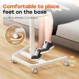 JOY worker Mobile Standing Desk, Pneumatic Height Adjustable Table, 60° Tiltable Rolling Laptop Desk, Portable Sit Stand Desk with Wheels Cup Holder JOY worker