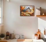 Autumn Barn Paint by Number Kit, 12x16inch Rustic Fall Harvest Scene DIY Painting for Adults and Kids, Art Craft Supplies Generic