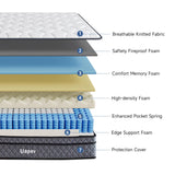 Uapev Queen Mattress,10inch Thickness Mattress in A Box,Memory Foam Hybrid Mattress,with Individual Pocket Spring for Motion Isolation & Silent Sleep,Pressure Relief,Plush Texture. Uapev