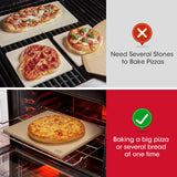 Unicook Extra Large Pizza Stone 18 Inch, Square Baking Stone for Oven and Grill, Heavy Duty Bread Pizza Pan, Durable Thermal Shock Resistant Cooking Stone Unicook