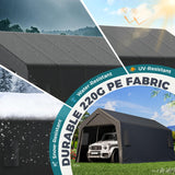 EROMMY 10x20 FT Heavy Duty Carport with All-Steel Metal Frame, Portable Garage with Reinforced Base, All-Season Car Canopy for Car, Boat, Truck ﻿ EROMMY