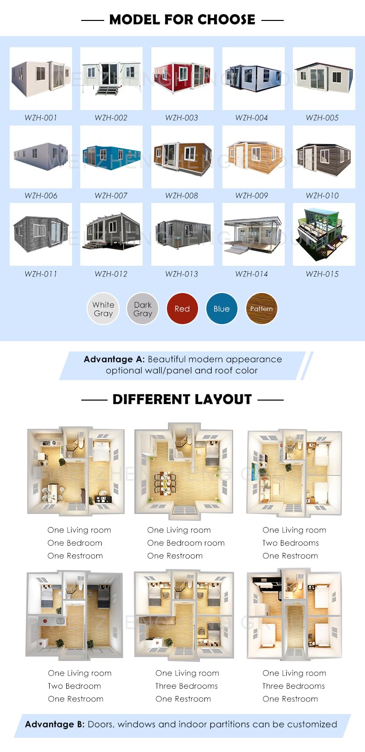 Kozay Tiny Homes 40FT Tiny House to Live with 3 Bedroom,1 Full Equiped Bathroom and Kitchen,Prefabricated Container House for Adults Living,Foldable Mobile Home Shipping Guaranteed - WoodArtSupply