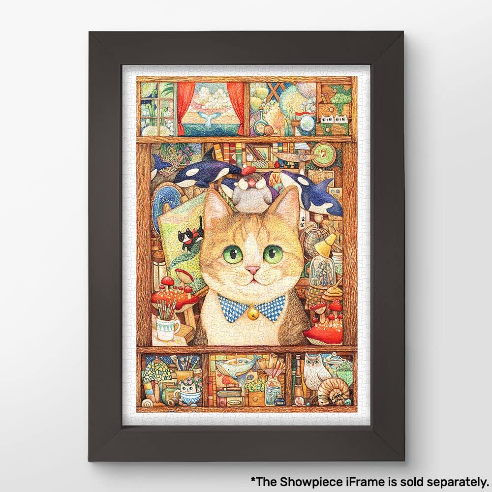 Pintoo Jigsaw Puzzles 600 Piece for Adults - Cotton Lion - Cat Art Studio Beautiful Plastic Puzzle for Home Decor Zero Dust Easy Storage [H2966] Pintoo