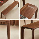 Natural Wood Bench for End of Bed Modern Dining Table Bench Backless Rounded Corners Entry Way Benches with Solid Legs for Foyer Bedroom Living Room(55.1in/140cm) Generic