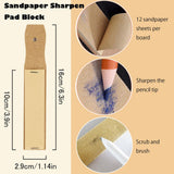 Haojiaho Blending Stump, 9pcs Blending Stumps, Blending Sponge Pens and Sandpaper Pencil Sharpener, Washable & Reusable, Tortillions Paper Art Blenders for Student Artist Charcoal Sketch Drawing Haojiaho