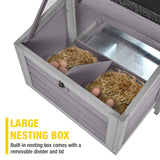 Aivituvin Chicken Coop 67.3" Large Duck House with 4 Nesting Boxes for 2-4 Chickens Outdoor Hen House Chicken Cage Aivituvin