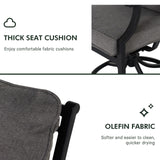 Grand patio 7-Piece Outdoor Dining Set for 6 E-Coated Patio Dining Furniture Set for 6 Patio Swivel Dining Chairs with Olefin Cushions 1 Rectangular Dining Faux Woodgrain Table with Umbrella Hole Grey Grand patio