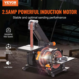 VEVOR 1 x 30 Inch Belt Sander with 5 Inch Disc Sander, Powerful Bench Sander with 2.5A Induction Motor for Woodworking VEVOR