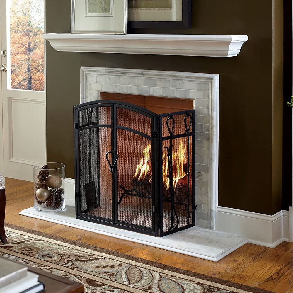 MANTELSDIRECT 60 Inch Floating Fireplace Mantel Wood Shelf in White - Colton from Mantels Direct | Wooden Rustic Wall Shelf Perfect for Décor and Electric Fireplaces MANTELSDIRECT