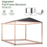 VIWAT 12x8 FT Outdoor Storage Shed, Large Garden Shed with Updated Frame Structure and Lockable Doors, Metal Tool Sheds for Backyard Garden Patio Lawn, Black VIWAT