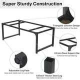 Tribesigns Modern Computer Desk, 63 x 31.5 inch Large Office Desk Computer Table Study Writing Desk Workstation for Home Office, Grey/Black Tribesigns