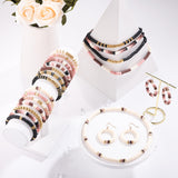 Funtopia 5200+ Pcs Brown Clay Beads Bracelet Making kit, Heishi Beads Polymer Clay Beads for Jewelry Making, Friendship Bracelet Kit with Gold Beads Charms for Girls Adults (6mm) Funtopia