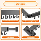 HEILAIYI Clothes Drying Rack for Laundry,Wall Mounted Clothes Hanger Rack,Folding,Retractable,Collapsible(J Shape Hooks) HEILAIYI