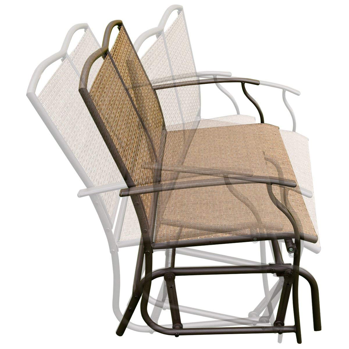 Giantex OP3100-New Patio Glider Bench, Brown 41.5"X28.0"X37"(LXWXH) Giantex