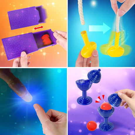 Heyzeibo Magic Tricks - Magic Kit Set with Magic Instruction for Kids, Christmas Birthday Gift Toys for Kids Ages 6 7 8 9 10 11 12 Year Old Heyzeibo