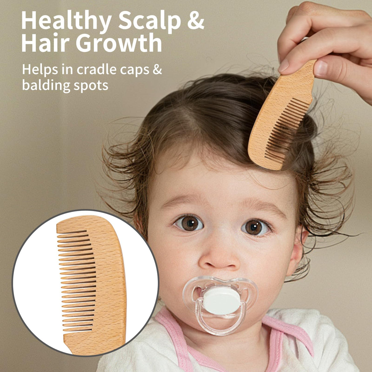 Personalized Baby Hair Brush and Comb Set for Newborn - Custom Wooden Toddler Hair Brush Set with Soft Goat Bristle, Baby Brush Set for Newborns, Toddler Cradle Cap Brush, Perfect Baby Registry Gift Generic