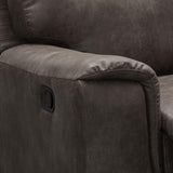 Abbyson Living Lawrence Fabric Recliner - Traditional Design, Upholstered, High Density Foam, Dark Brown Abbyson Living