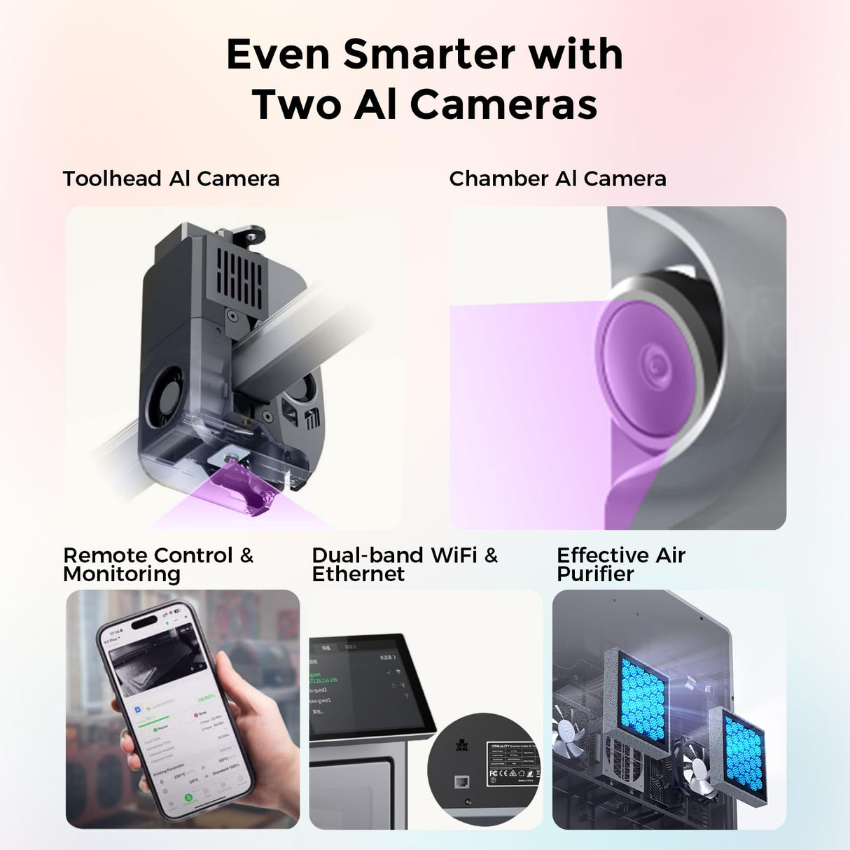 Creality K2 Plus Combo 3D Printer, Multicolor Printing with 16 Colors, 600mm/s High-Speed Printing, Dual AI Cameras for Monitoring, Full-Auto Leveling, Large Build Volume 350×350×350mm Creality