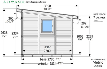 Allwood Solvalla | 172 SQF Studio Cabin Kit, Garden House - WoodArtSupply