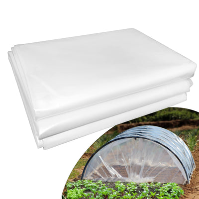 LSGCQ 6 mil Greenhouse Plastic Film Sheeting Cover 25 x 40 Ft UV Resistant Clear Polyethylene Film Green House Hoop Farm Plastic Cover for Gardening, Farming, Agriculture