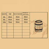 Solid Wood Oak Barrel Wine Cabinet with Locking Door - Decorative Beer Barrel Display - Natural Wood Storage - Perfect Wine Cellar Decoration VUFVOID