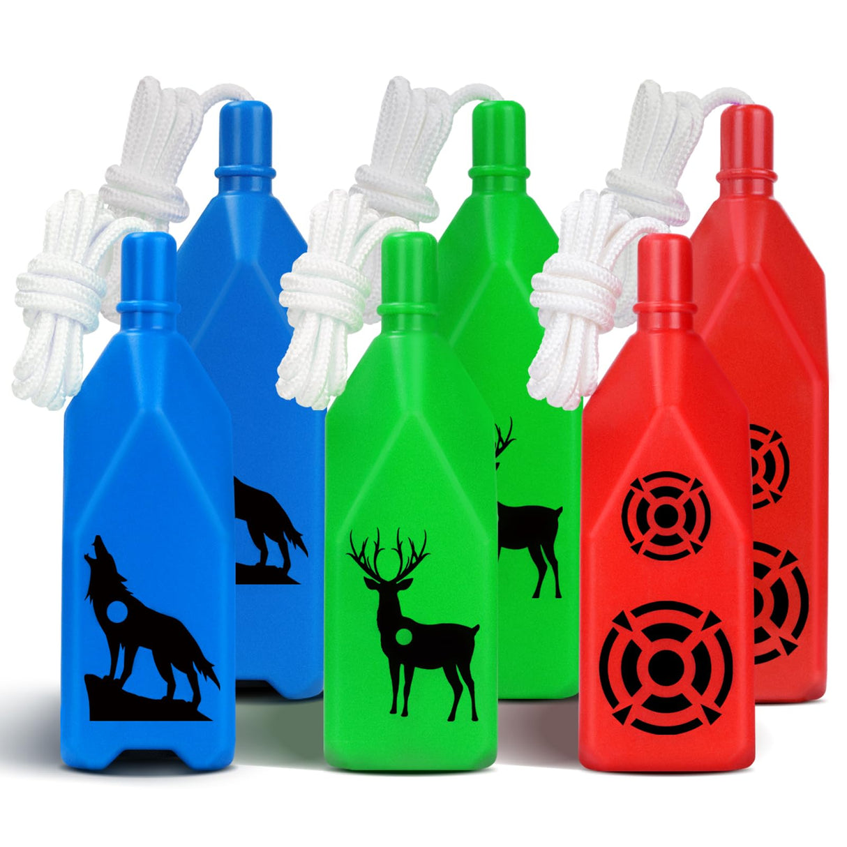 Ideagle 6-Pack Bottle Shooting Targets-Large and Small Target Combination with Hanging Rope for Target Practice, Ideal for Indoor and Outdoor Gun Ranges Ideagle